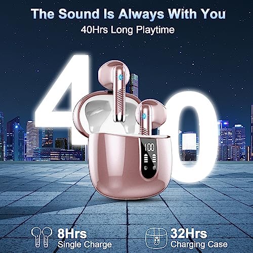 Wireless Earbud Bluetooth 5.3 Headphones with Clear Sound, 40H Playtime, Sport Earbud Touch Control with LED Digital Display, IP7 Waterproof Bluetooth Earphones Built-in Mic for Android iOS Workout - Image 6