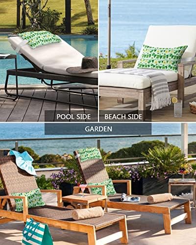 Funy Decor Outdoor Waterproof Lumbar Pillow Lucky Banner with Four Leaf Clover Lounge Chair Pillow Head Resting Pillow with Adjustable Strap for Patio Recliner Office Car Seat Sofa 1 Pc - Image 6