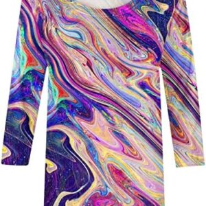 Womens Summer 3/4 Sleeve Tops Dressy Casual Crewneck Shirts Fashion Floral Blosues 2023 Slim Fit Elegant Cute Tshirt