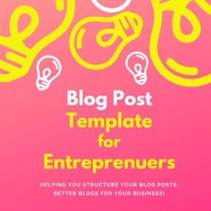 Blog Post Template For Entrepreneurs: A workbook filled with blog post templates with prompts to help you create engaging content that will skyrocket your business!