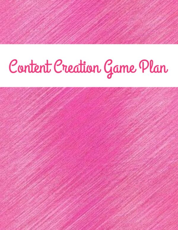 Content Creation Game Plan: Undated Journal for Bloggers, Vloggers, and Affiliates: Keep Track of Your Website, Blog, and YouTube Content With This Easy-To-Use Book