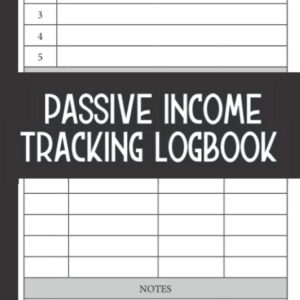 Passive Income Tracker Log book: A Journal To Keep Record Of 5 Income Streams, Date, Income Stream, Amount, Goal, Notes - Gifts For Online & Internet ... Store Owners, Work From Home Entrepreneurs