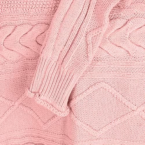 jsarle Winter Turtleneck Cable Knit Sweaters for Women Classic-Fit Lightweight Long Sleeve Pullover Tops Plus Size Outwear - Image 8