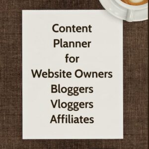 Content Planner for Website Owners, Bloggers, Vloggers, Affiliates and Social Media Managers: Undated Journal for Keeping Track of Your Online Content