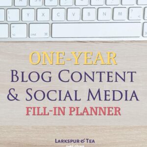 One-Year Blog Content & Social Media Fill-In Planner: Plan Posts, Set Goals, Track Traffic and Engagement, and Create a Quick Reference for Brand Consistency!